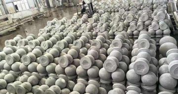 桂林芝麻白圆球 石球 挡车球