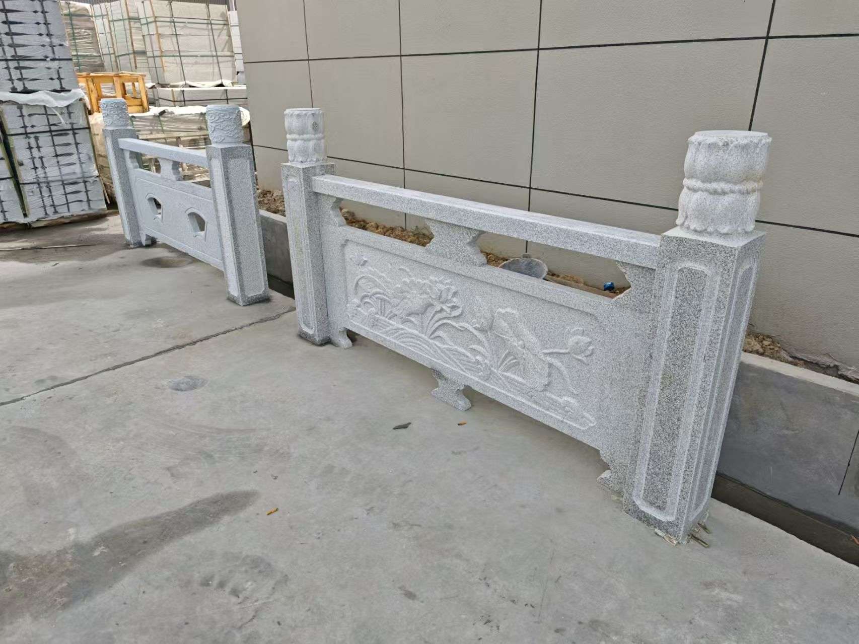 桂林芝麻白河道栏杆 石材栏杆