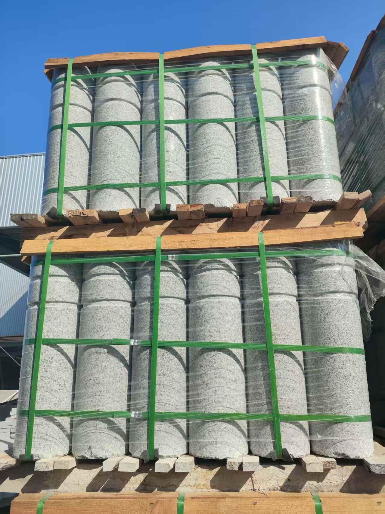 桂林挡车柱芝麻白 挡车石